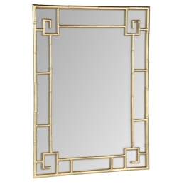 Gold Finish Orient Rectangular Mirror